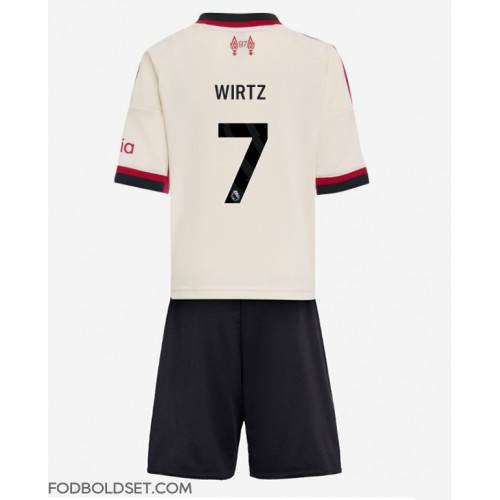 Liverpool Florian Wirtz #7 Udebane Trøje Børn 2025-26 Kortærmet (+ Korte bukser)